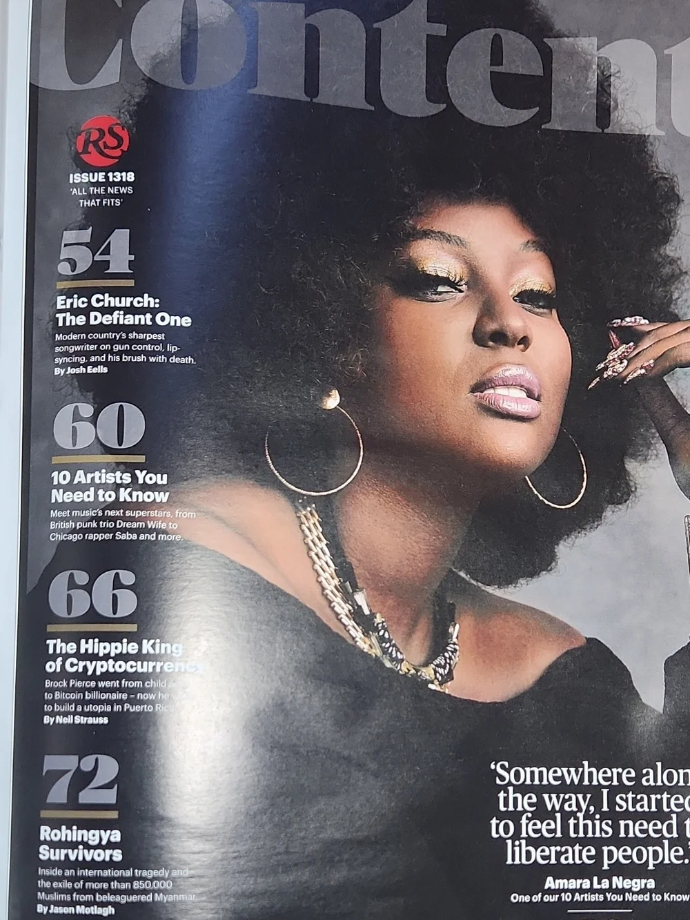 Rolling Stone Issue 1318 Aug 2018 Eric Church Cover, Good Condition, Never Read